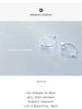 Modian Dazzling Big Square Rainbow Crystal Hoop Earrings For Women Swing Classic Hoops Ear 925 Sterling Silver Jewelry