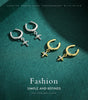 MODIAN Real 925 Sterling Silver Elegant Simple Cross Clip Earrings Swing Party Ear Cuff For Women Statement Fine Jewelry
