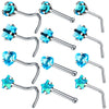 Surgical Steel Nose Stud Set 4 Pieces 20G in L Shape Screw and Bone - Image 37