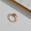 Stainless Steel Gold Plated Engraving Wildflower Tea Leaf Lavender Sunflower Signet Rings For Women - Image 17