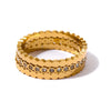 Bling Cubic Zirconia Round Ring 316L Stainless Steel Women Jewelry Temperament Wedding Ring Gift - Image 7