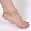 Bell Crystal Tassel Ankle Bracelet Boho Gypsy Goth Hippie Festival Vintage Anklet Bracelet Feet Jewelry Indian Payal Metallic - Image 2