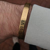 Cuff Bracelet Bangle Stainless Steel Bracelet Carving Roman Numeral Couple Roman Bangle For Men Women Jewelry - Image 1