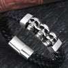 Hyperbole Men Jewelry Black Braided Leather Bracelets Stainless Steel Leahter Bracelets Cool Skull Bracelets Men Bracelet - Image 15