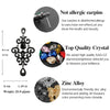 Rhinestone Drop Earrings Vintage Hollow Big Dangle Earrings Jewelry For Women Gift - Image 4