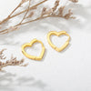 Simple Heart Drop Earrings For Women Stainless Steel Ear Cuff Piercing Dangle Earring Jewelry Gifts - Image 4