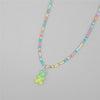 Gummy Bear Pendant Choker with Multicolor Resin Beads - Image 19