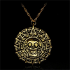 Pirates Of The Caribbean Necklace Jack Sparrow Aztec Skeleton Skull Heads Pendant Coin Medallion Vintage Jewelry - Image 7
