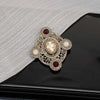British Vintage Baroque Design Brooch Pins Rhinestone Pearl Flower Brooch Coat Cuff Accessories for Women - Image 7
