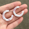 21 Colors Acetate Earrings For Women Green Wedding Prom Acetic Acid Hoop Earrings Jewelry Accessories Gift - Image 14