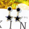 Cool Black Color Flower Drop Earrings for Women Geometry Round Heart Leaf Butterfly Crystal Party Jewelry Summer Gift - Image 29