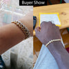 Pera Design Gold Color Round Shape Purple Cubic Zirconia Stone Charm Link Bracelets Wedding Jewelry for Women - Image 2