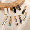 5 Color Korea Simple Geometric Square Clip on Earrings for Women Golden Colorful Resin Non Pierced Ear Clips - Image 1