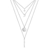 MinaMaMa Stainless Steel Chain Pentacle Star Round Coin Moon Bar Pendants Necklaces For Women Multi Layered Necklaces - Image 21