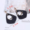 Cool Black Color Flower Drop Earrings for Women Geometry Round Heart Leaf Butterfly Crystal Party Jewelry Summer Gift - Image 5