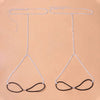 Stonefans 2Pcs/Set Simple Sexy Rhinestone Leg Chain for Women Double Row Beach Thigh Chain Crystal Bikini Body Jewelry