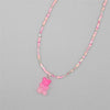 Gummy Bear Pendant Choker with Multicolor Resin Beads - Image 15