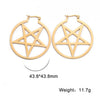 Stainless Steel Pentagram Hoop Earrings for Women Gothic Witchy Star Dangle Earrings Amulet Jewelry - Image 20