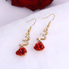 Jewelry Red Rose Drop Earrings Women Vintage Rhinestone Flowers Dangle Earring Weddings Engagement Party Jewelry - Image 15