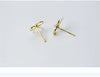 Modian Charm Gold Color Bowknot Earrings for Women 100% 925 Sterling Silver Simple Exquisite Stud Ear Jewelry Bijoux