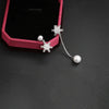 Simulated Pearl Dangle Earrings Korean Women Snowflake Drop Earrings Silver Color Pearl Pendants Earrings - Image 4