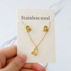 Chic Elegant Heart Indian Jewelry Sets Women Wedding Crown Steel Necklace And Earrings Bulk - Image 7