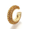 Colorful Rhinestone C-Shape Clip Earring without Piercing - Image 8