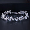 Pera Royal Women Jewelry Silver Color Dark Blue CZ Crystal Leaf Chain Link Bracelets and Bangles for Party Gift - Image 7