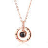 Romantic Love Memory Wedding Rose Gold&Silver Color 100 Languages I You Projection Pendant Necklace Gifts - Image 7