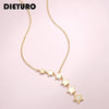 Stainless Steel Gold Color Multip Stars Zircon Necklace For Women Chain Choker Necklace Jewelry Gift - Image 2