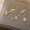 Dainty Initial Letter Necklaces For Women Gold Color Minimalist Stainless Steel Initial Necklace Wedding Jewelry Gift - Image 33