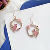Moon Stars Rabbit Dangle Earrings For Women Flower Kitten Fishbone Crystal Pearl Asymmetrical Earring Party Jewelry - Image 5