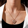 Sweet Peach Heart Love Chain Necklace for Woman Hollow Engraved Opening and Closing Heart Shaped Photo Box Pendant Collar - Image 6