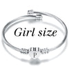 Cute Kids Initial Alphabet Letter Bracelet Bangle Stainless Steel Children Jewelry Cuff Heart Charm Bangles Little Girl Gift - Image 11