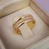Micro Pave Cubic Zirconia Band Ring in Gold-Tone Silver-Tone and Rose Gold-Tone - Image 1