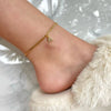 Crystal A-Z Letter Initial Anklets Bracelet for Women,Cuban Link Anklet Stainless Steel Beach Leg Foot Chains - Image 3