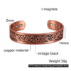 Copper Bracelet Men Magnetic Vintage Adjustable High Magnet Open Cuff Bangles Jewelry for Male Women - Image 15
