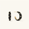 Dplaopa Silver Toronto Dome Hoops Clips Black Zircon CZ Star Women Clips Jewelry Gift - Image 3