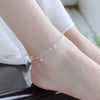 Silver Double Layer Small Ball Chain Anklet Lucky Clover Pendant Anklets Bracelet For Women Jewelry - Image 6