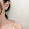 titanium steel zircon D letter Circle Earrings party earrings for women christmas Unusual versatile Earrings - Image 3