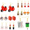 Cute Dangly Earrings Jewelry Handmade Earrings Summer Unusual Hook Earrings Women Girls Dangly Motorcycle Dice - Image 1