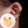 Half-Circle Clip-On Ear Cuff with Gold-Tone or Silver-Tone Finish - Image 1