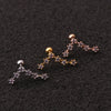 1Pc Twelve Constellations Steel Daith Earring Ear Piercing Barbell CZ Horoscope Ear Tragus Daith Piercing Jewelry 20G - Image 12