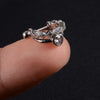 Stainless Steel Cartilage Cuff Earring with 0.8 mm Gauge and 8 mm Shaft - Image 39