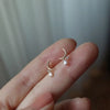 Silver Korea Simple Moon Drop Zircon Stud Earrings Women Plating Gold Temperament Wedding Party Jewelry Gift - Image 1