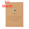 Personality Birthstone Moon Star Crystal Pendant Necklace for Women Clavicle Chain Choker Birthday Party Jewelry Gift - Image 21
