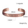 Copper Bracelet Men Magnetic Vintage Adjustable High Magnet Open Cuff Bangles Jewelry for Male Women - Image 11