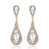 Champagne Crystal Earrings Gold Color Jewelry Female Bricons Wedding Long Big Drop Earrings For Women - Image 33