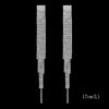 Long Tassel Drop Earrings for Women Silver Color Rhinestone Crystal Hanging Dangle Earring Bridal Wedding Jewelry - Image 12