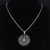 Viking Compass Helm Rune Amulet Necklace Silver Color Stainless Steel Symbol of Protection Necklace Pagan Jewelry N7024S01 - Image 4